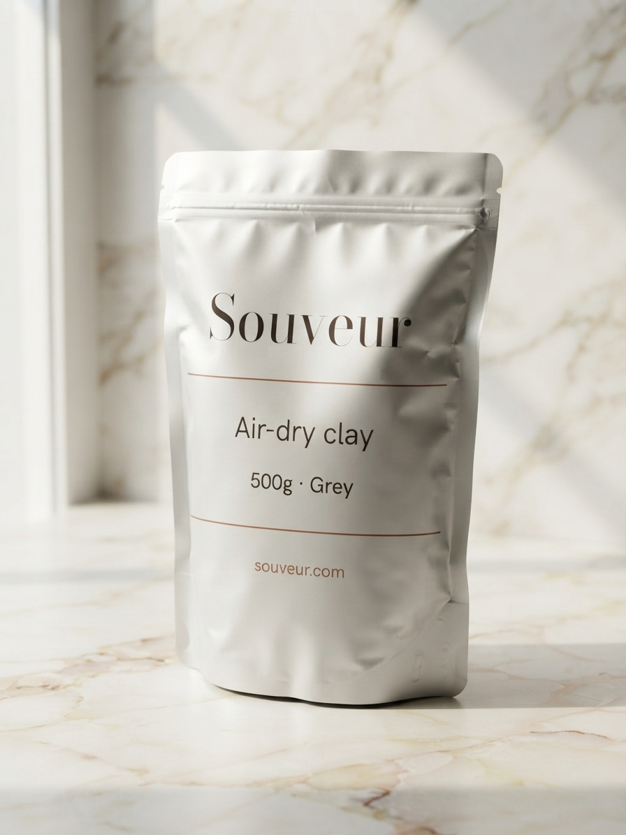 Souveur air-dry clay 500g grey